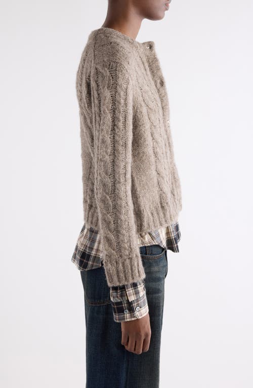 Acne Studios Kunch Layered Alpaca And Yak-blend Cardigan In Brown