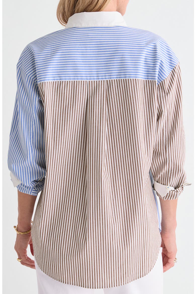 Birdie Stretch Cotton Button-Up Shirt, Alternate, color, MULTI COLOR STRIPE