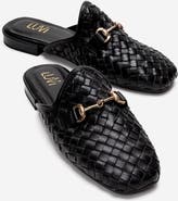 Forever & Always Shoes Senia Leather Woven Mule
