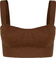 ViX Paula Hermanny Valleta Linen Blend Cover-Up Top