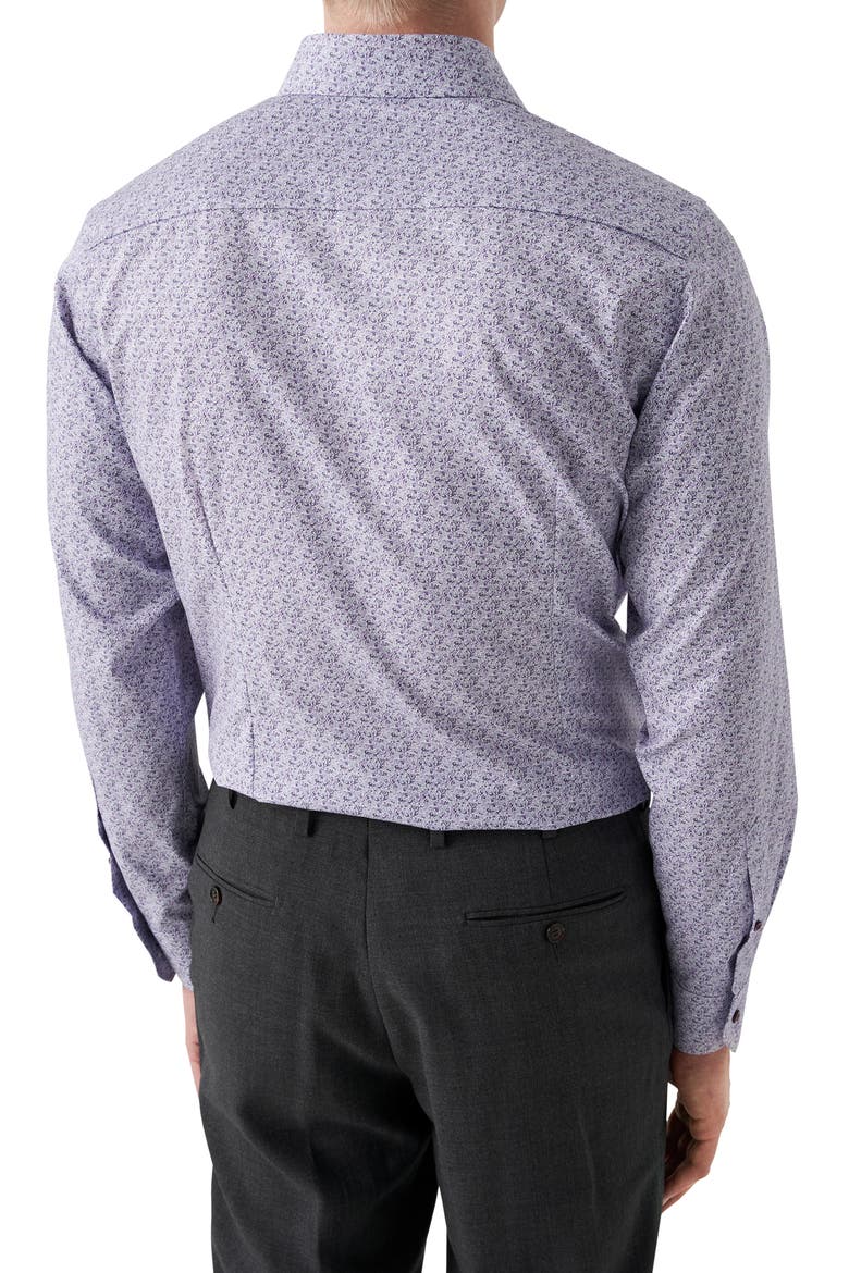 Contemporary Fit Twill Dress Shirt, Alternate, color, PURPLE