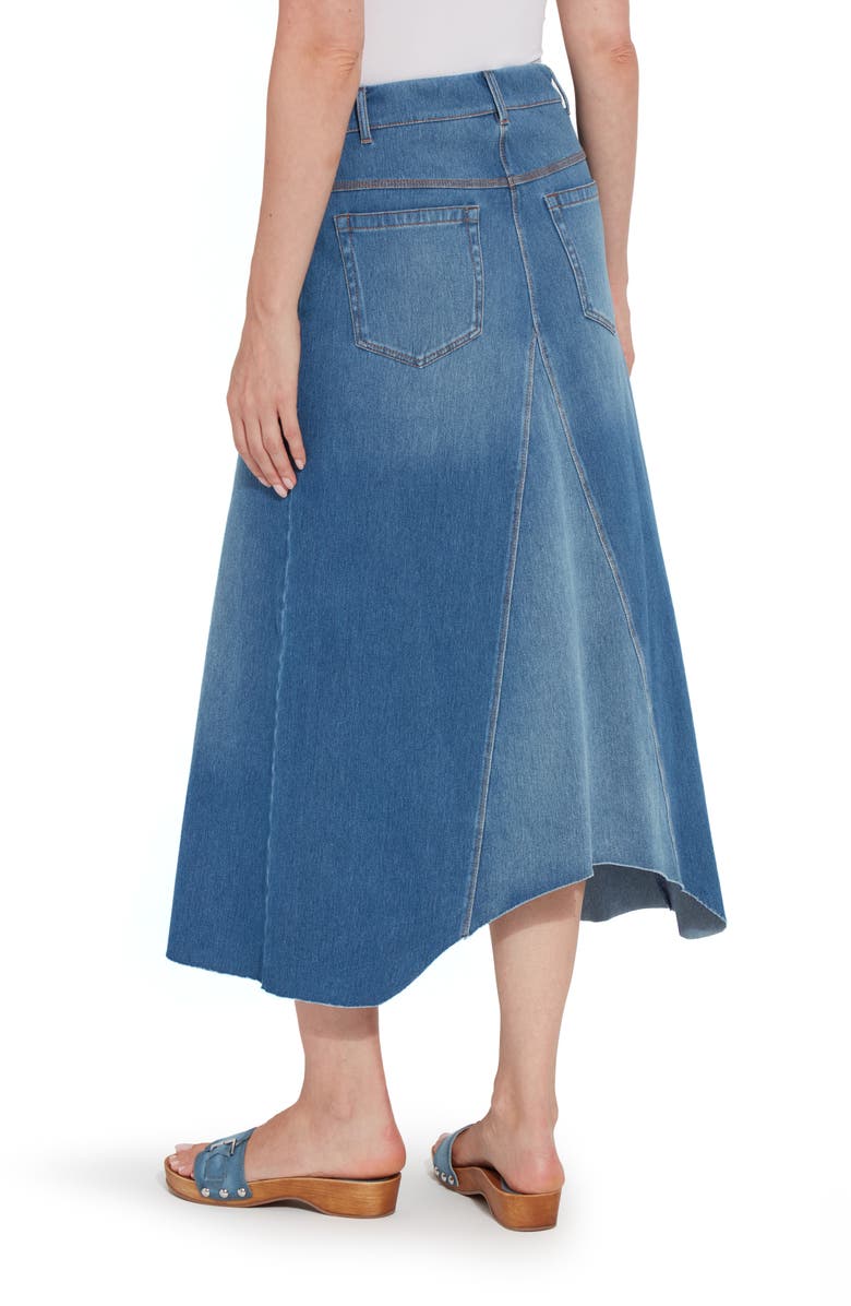 Lysse Camille Denim Midi Skirt, Alternate, color,