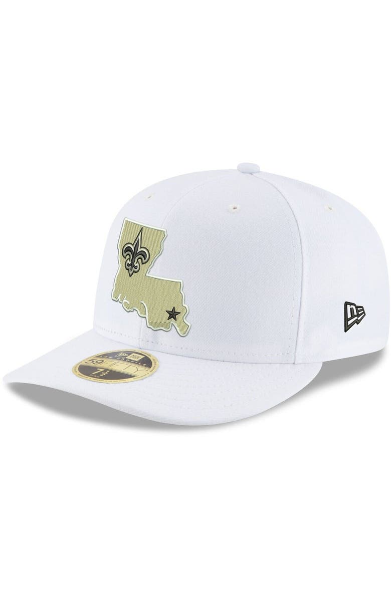 New Era Men's New Era White New Orleans Saints Alternate Omaha Low Profile 59FIFTY Fitted Hat, Alternate, color, White