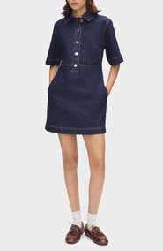 ALIGNE Amber Denim Mini Shirtdress