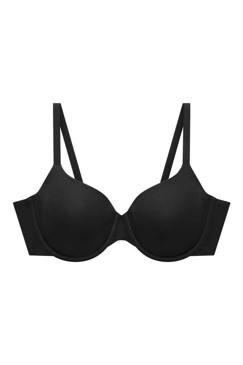 ComfortStretch Underwire Back Smoothing T-Shirt Bra, Alternate, color, BLACK