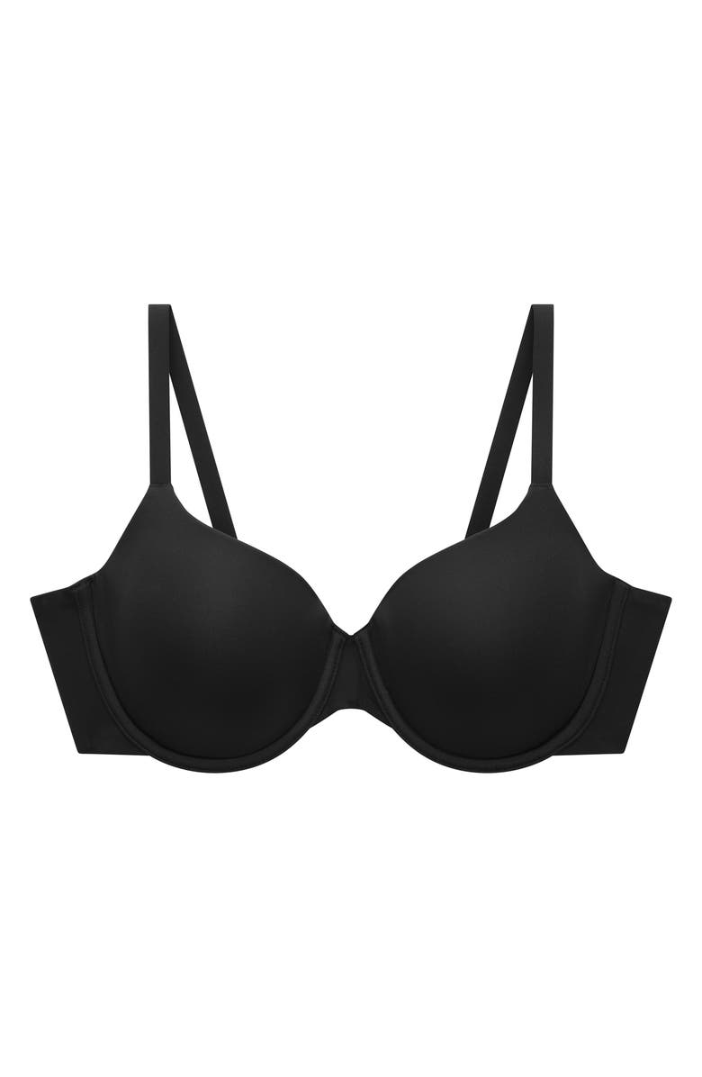 ThirdLove ComfortStretch Underwire Back Smoothing T-Shirt Bra, Alternate, color, Black