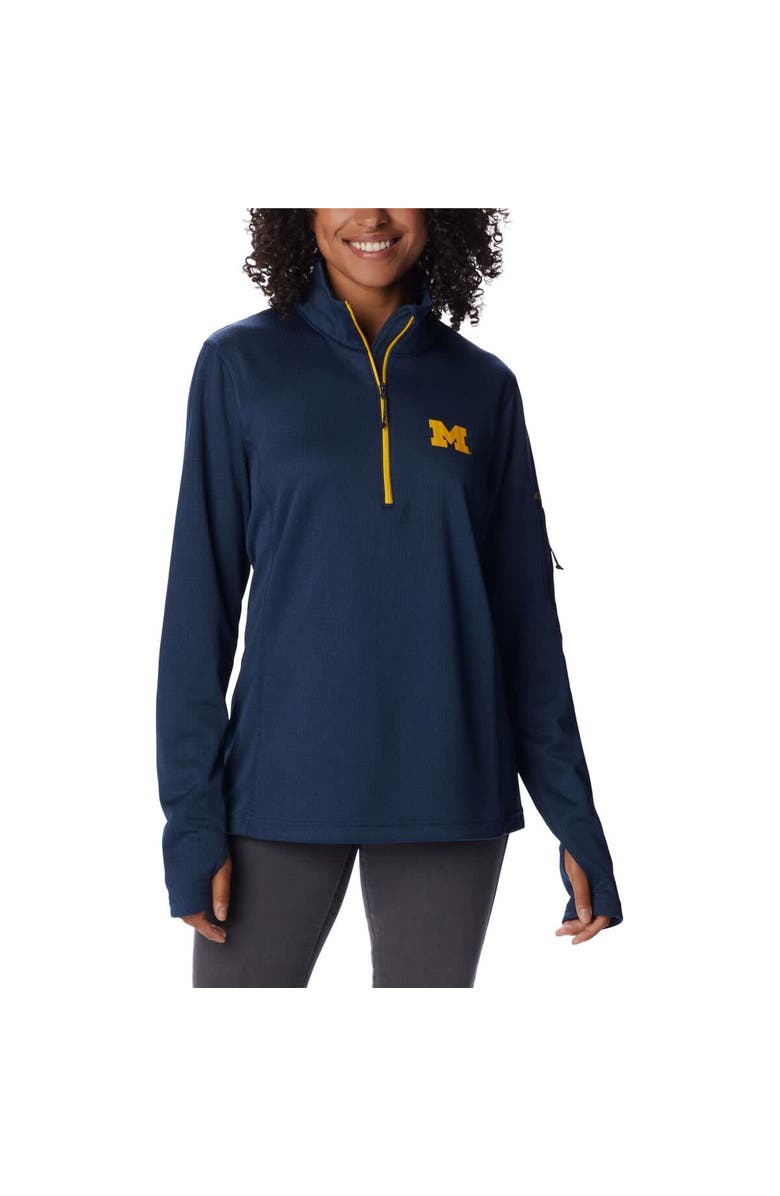 Columbia Women's Columbia Navy Michigan Wolverines Park View Omni-Wick Half-Zip Top, Alternate, color, Navy