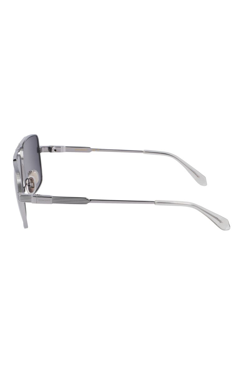 Gancini Prisma 60mm Navigator Sunglasses, Alternate, color, LIGHT RUTHENIUM