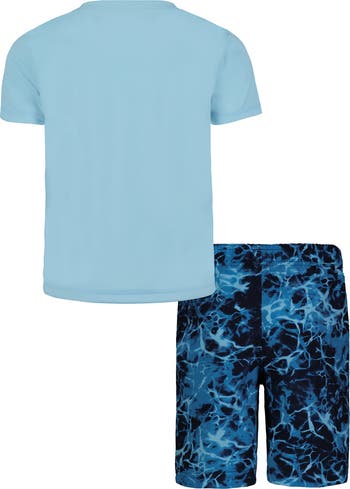 Kids' Water Camo Graphic Swim T-Shirt & Shorts Set