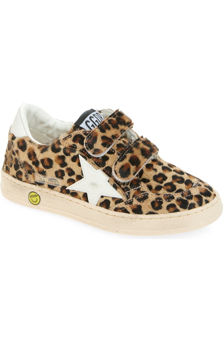 Golden Goose Kids' Ball Star Genuine Calf Hair Sneaker, Main, color, Brown And Black Leo/ Pink