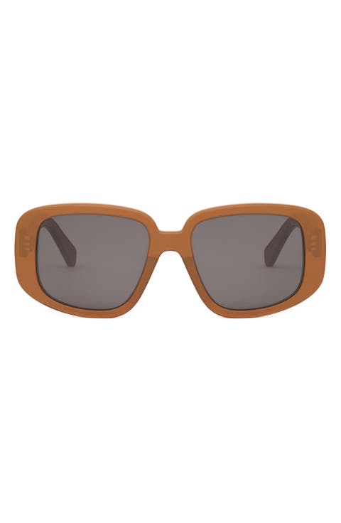 Bold 3 Dots 55mm Geometric Sunglasses