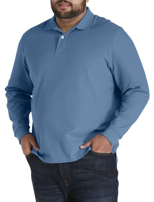 Harbor Bay By Dxl Big & Tall Honeycomb Piqué Polo Shirt In Animal Print