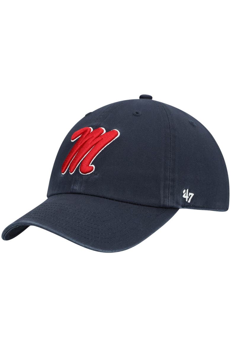 Men's '47 Navy Ole Miss Rebels Clean Up Adjustable Hat, Main, color, Navy