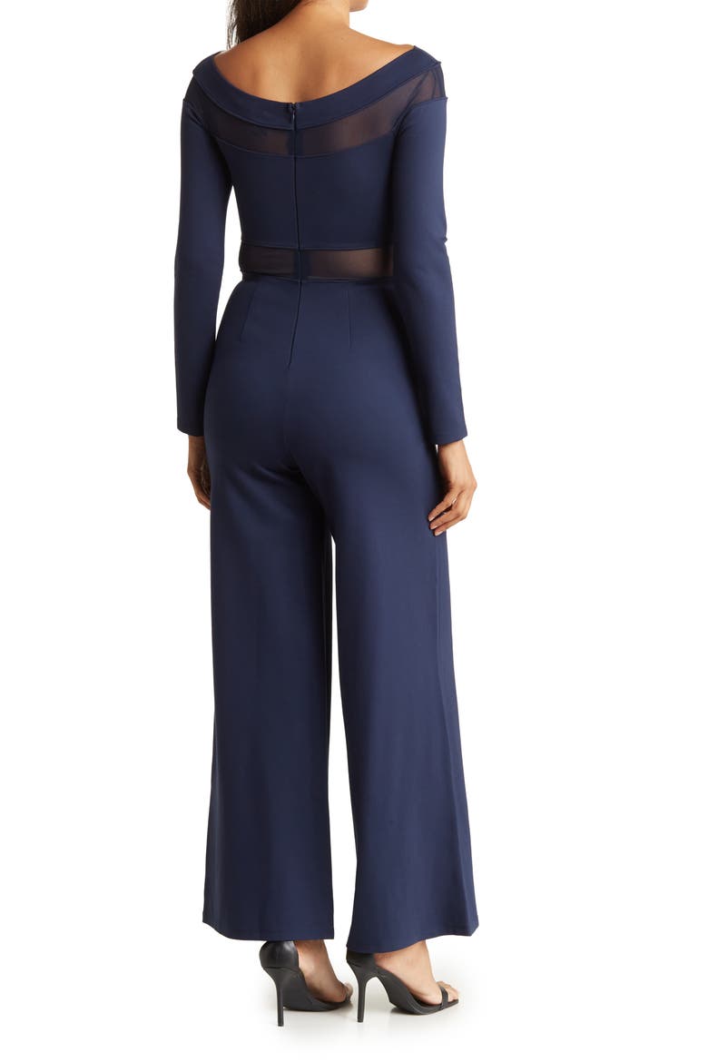 Coleen Off the Shoulder Jumpsuit, Alternate, color, NAVY BLAZER