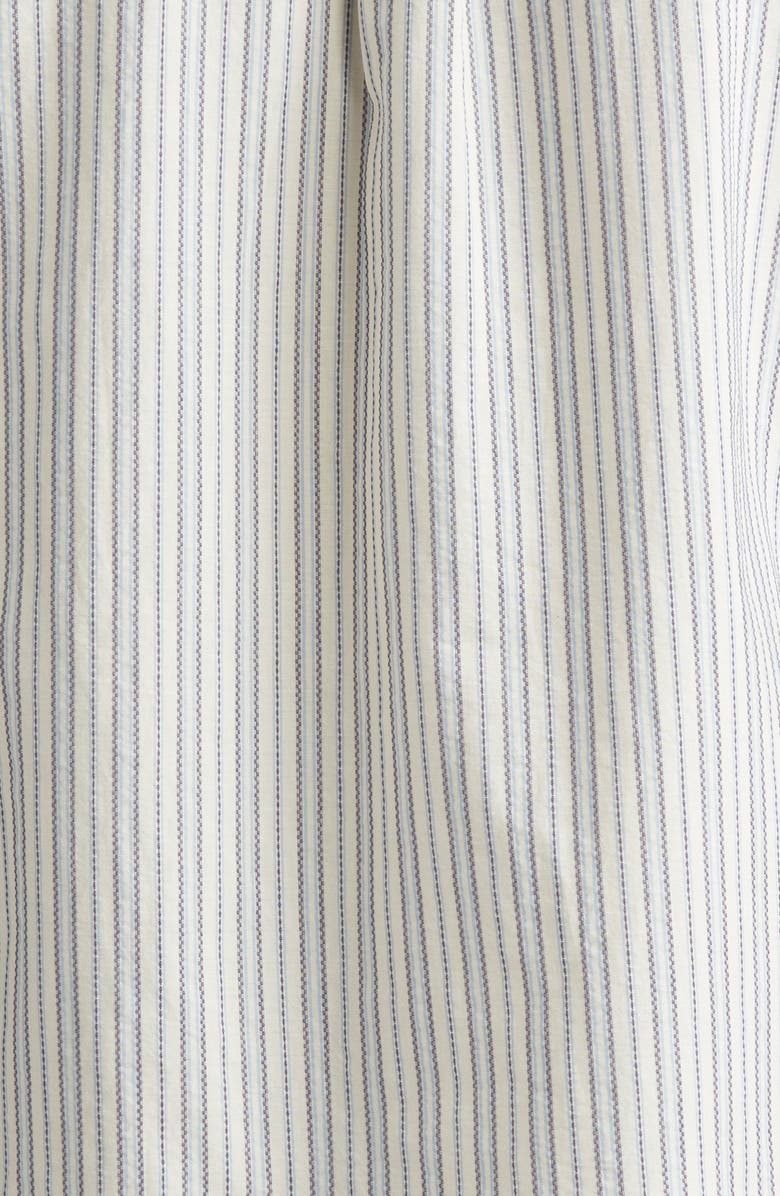 Sunspel Stripe Short Sleeve Button-Up Shirt, Alternate, color, Soft Denim Multi Stripe