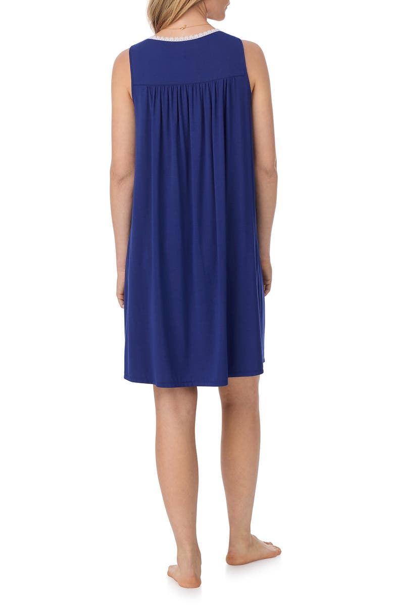 Eileen West Sleeveless Jersey Chemise Nightgown, Alternate, color, Navy