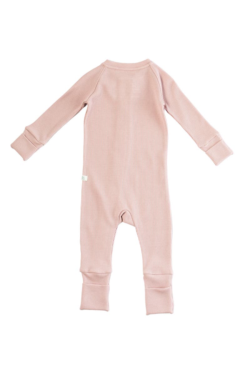 Loulou Lollipop Waffle Stitch Convertible Footie Pajamas, Alternate, color, 