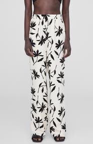 ANINE BING Owen Print Wide Leg Pants