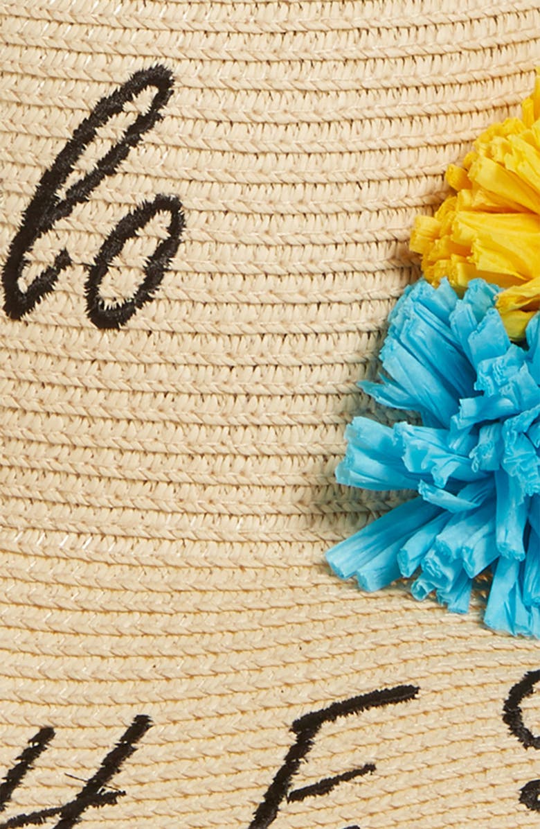 BP. Verbiage Pom Straw Panama Hat, Alternate, color, 