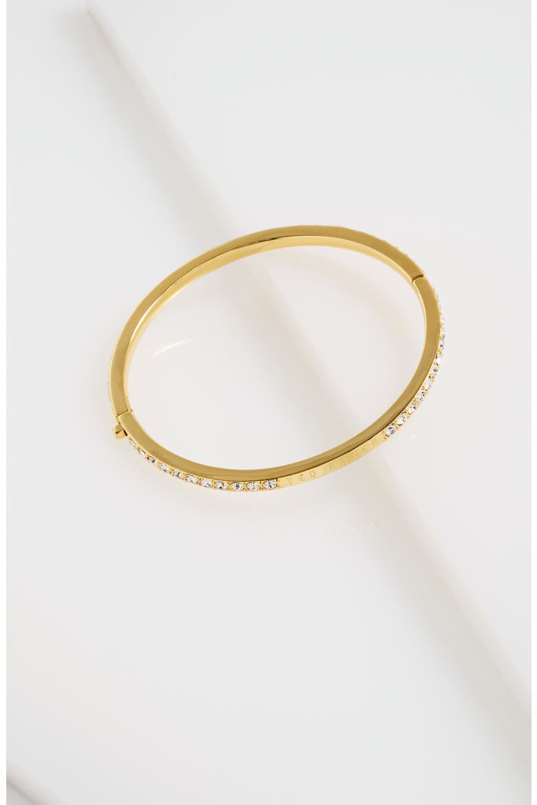 Claudia Narrow Crystal Hinge Bracelet, Alternate, color, GOLD TONE / CLEAR CRYSTAL