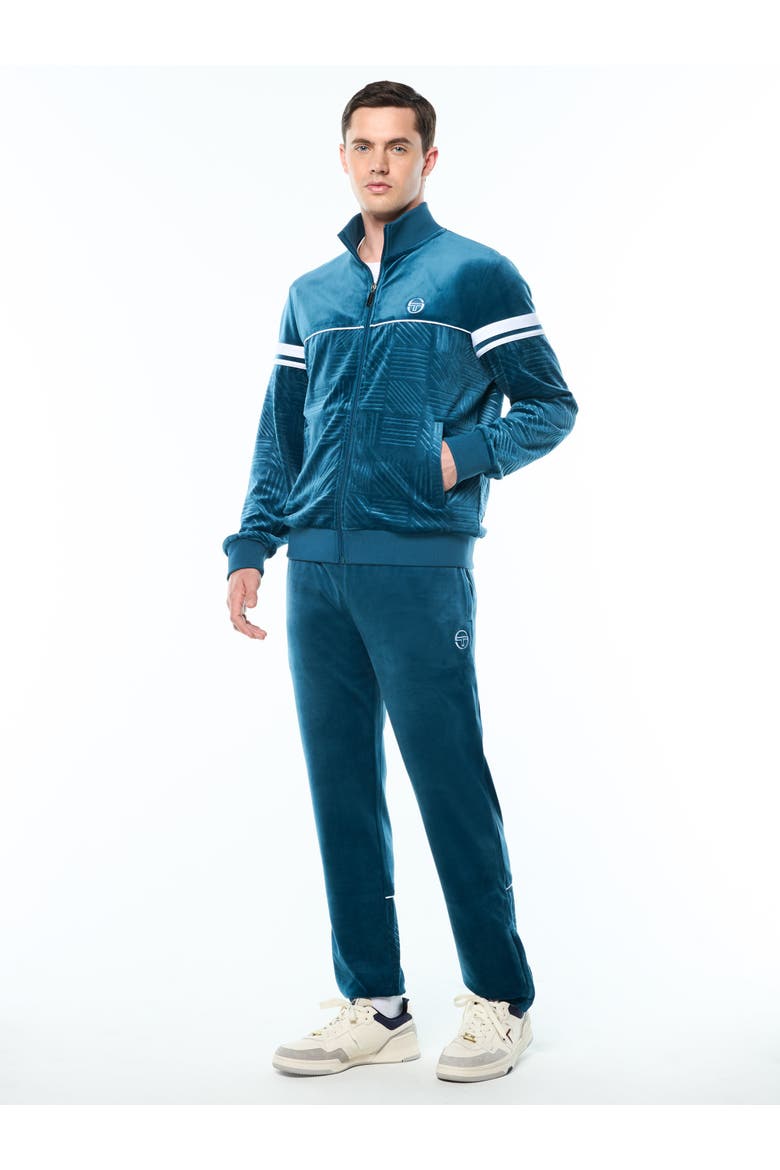 Debossed Orion Velour Track Jacket, Alternate, color, LEGION BLUE