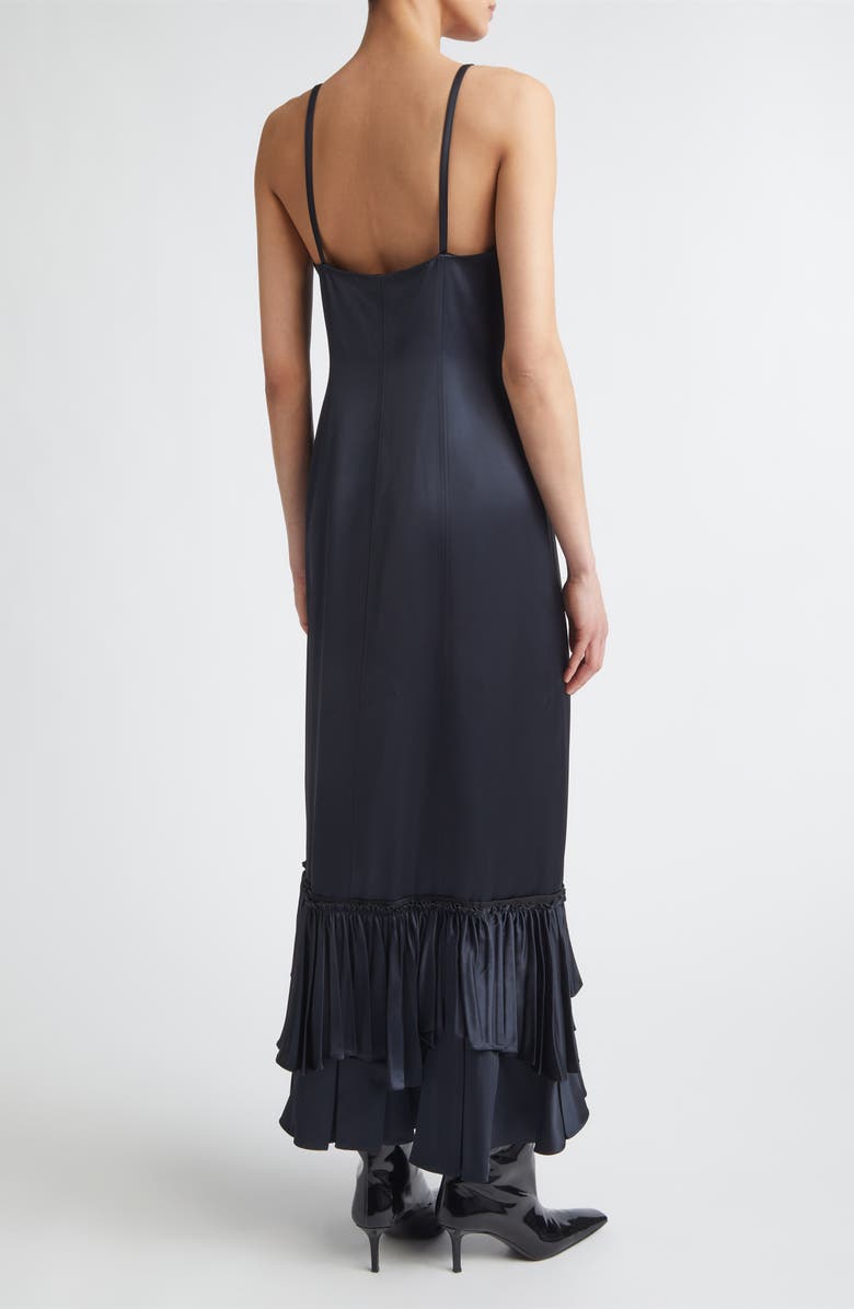 Jil Sander Layered Ruffle Hem Maxi Dress, Alternate, color, Black