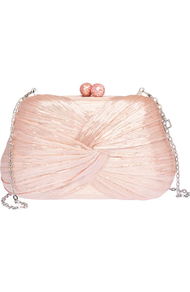 Rafe New York Rosie Draped Clutch, Alternate, color, Peach