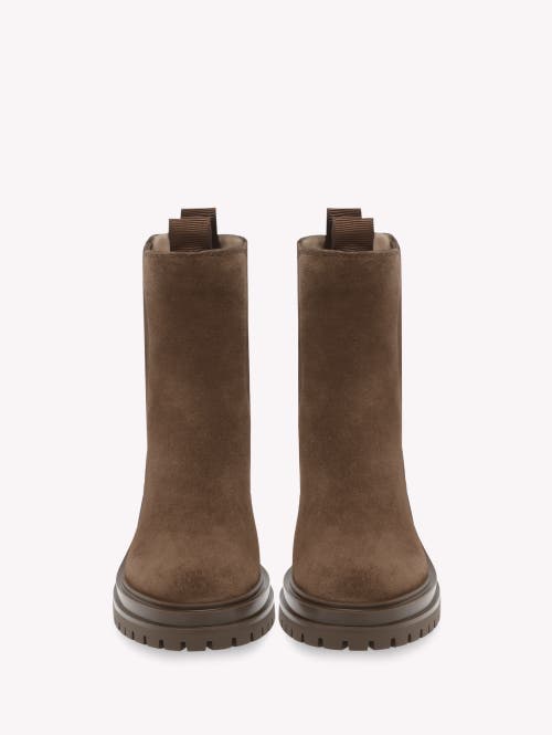 Gianvito Rossi Chester Elasticated-panels Boots In Brown