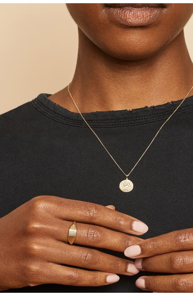 Oradina 14K Yellow Gold Florence Square Signet Ring, Alternate, color, Yellow Gold