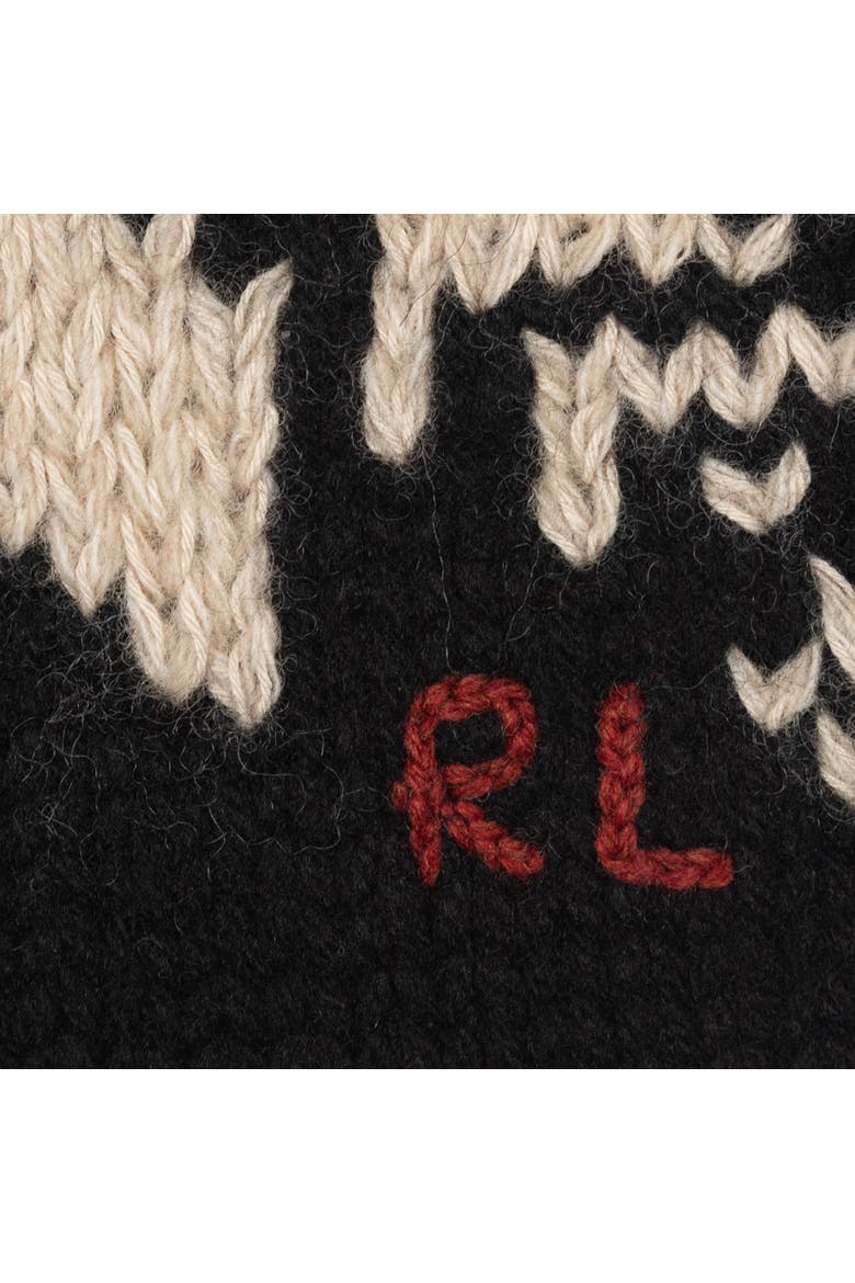 Holiday Pattern Scarf, Alternate, color, Black/Red/Cream