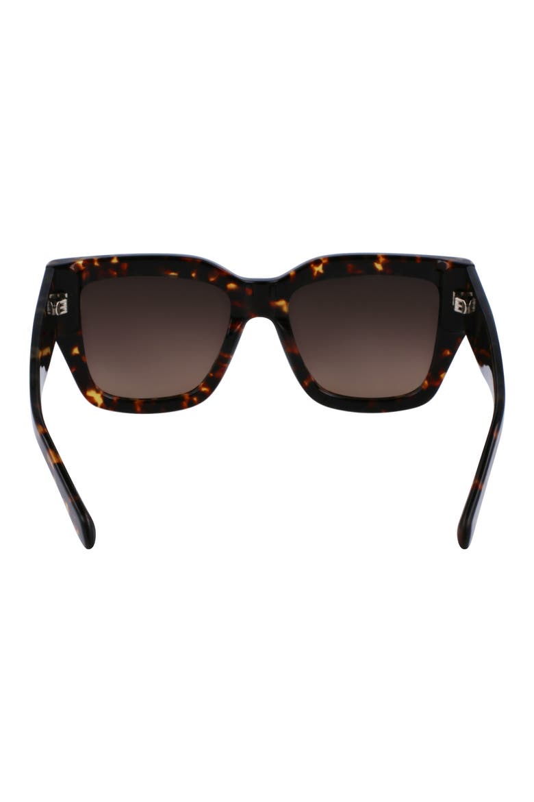 Gancini 55mm Modified Rectangular Sunglasses, Alternate, color, DARK TORTOISE