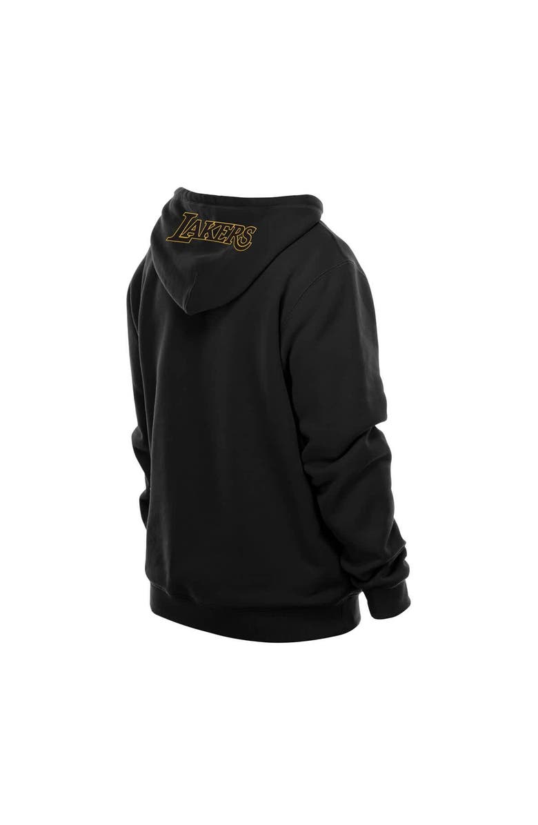 New Era Men's New Era Black Los Angeles Lakers Tonal Color Pop Premium Pullover Hoodie, Alternate, color,