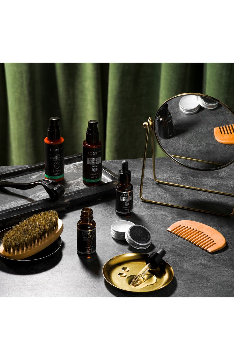 Lovery Men's 12-Piece Beard Grooming and Growth Kit, Alternate, color, Black / Brown