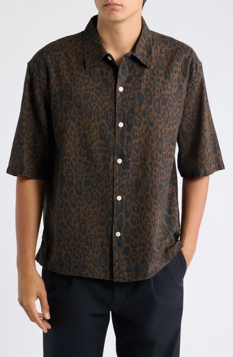Leopardo Organic Cotton Blend Button-Up Shirt