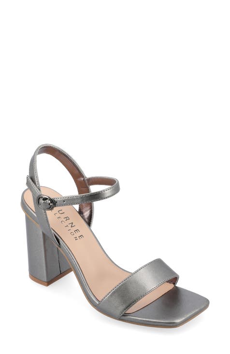 Gray high heel sandals online