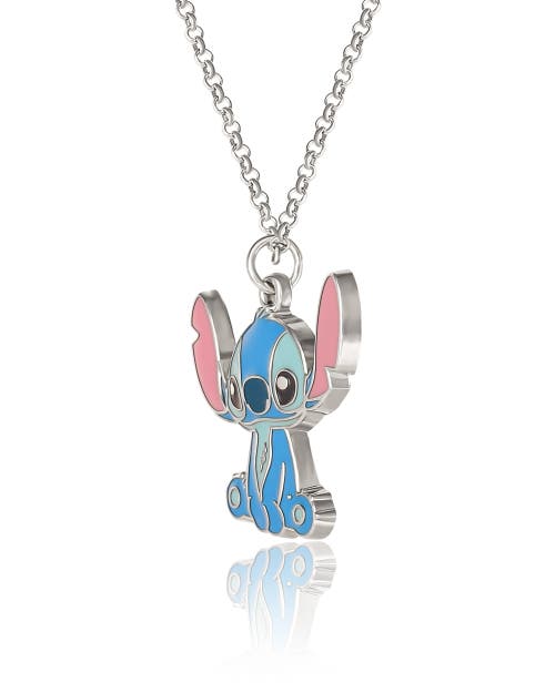 Disney Lilo & Stitch Jewelry Set, Flower Charm Hoop Earrings, 16+3" Necklace In Multi