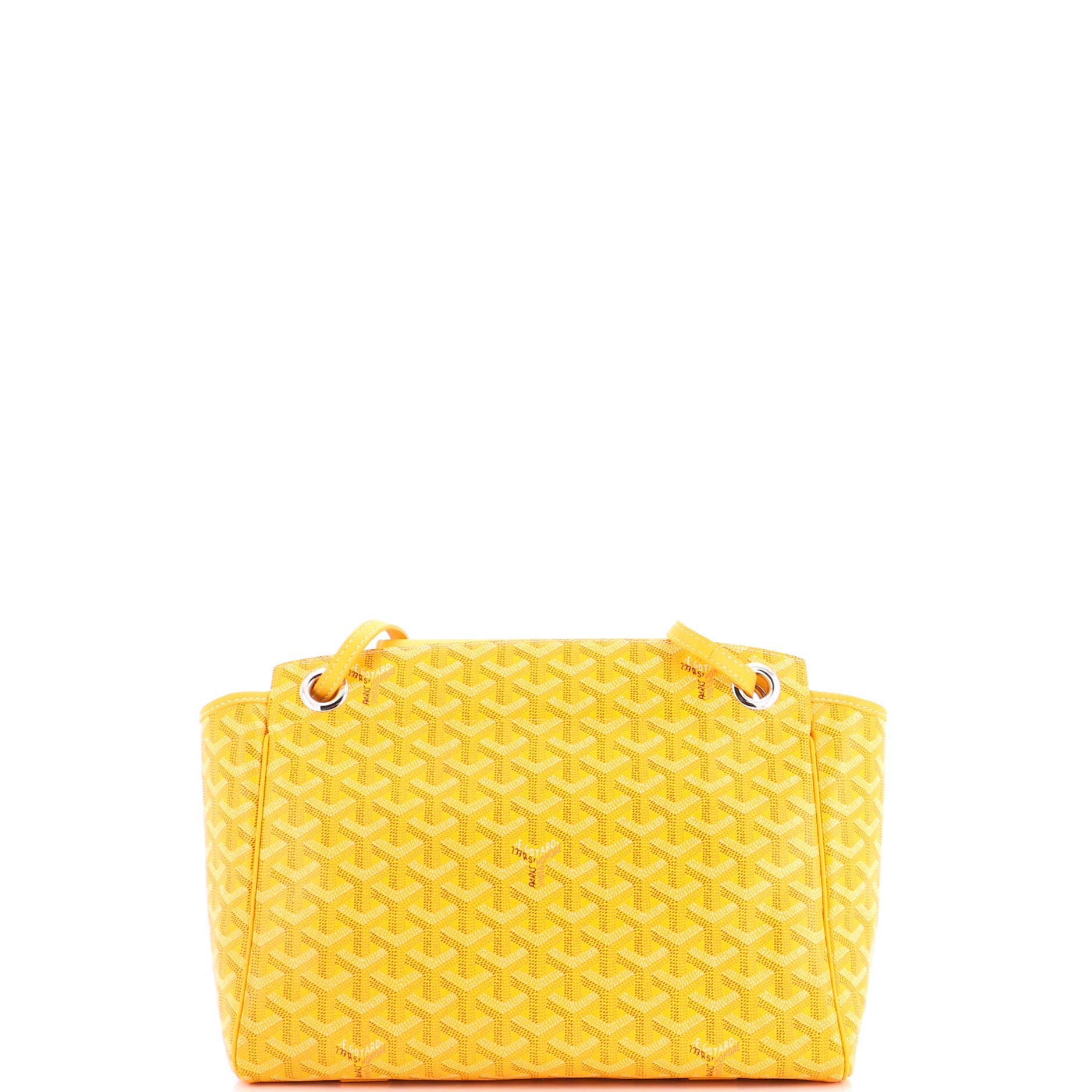 Pre-Owned Goyard Rouette Bag Coated Canvas PM, Alternate, color, Yellow