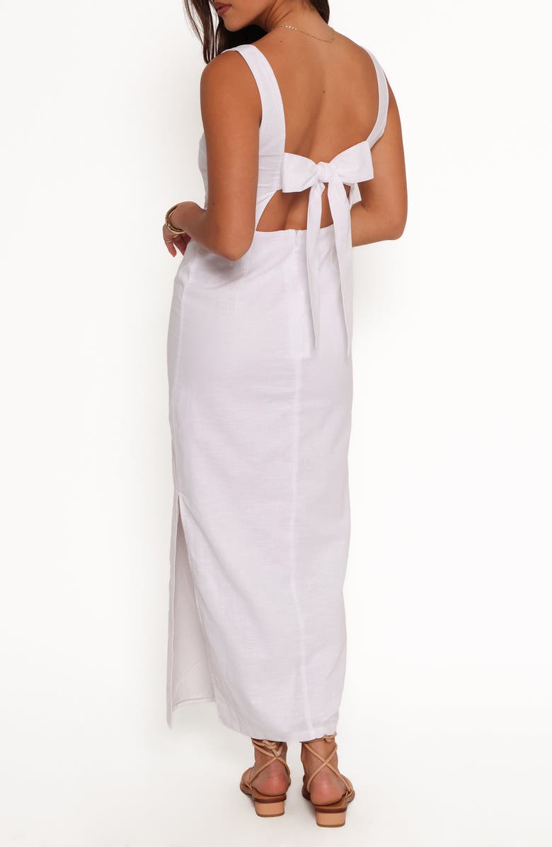 Petal & Pup Emery Sleeveless Cotton & Linen Maxi Dress, Alternate, color, White