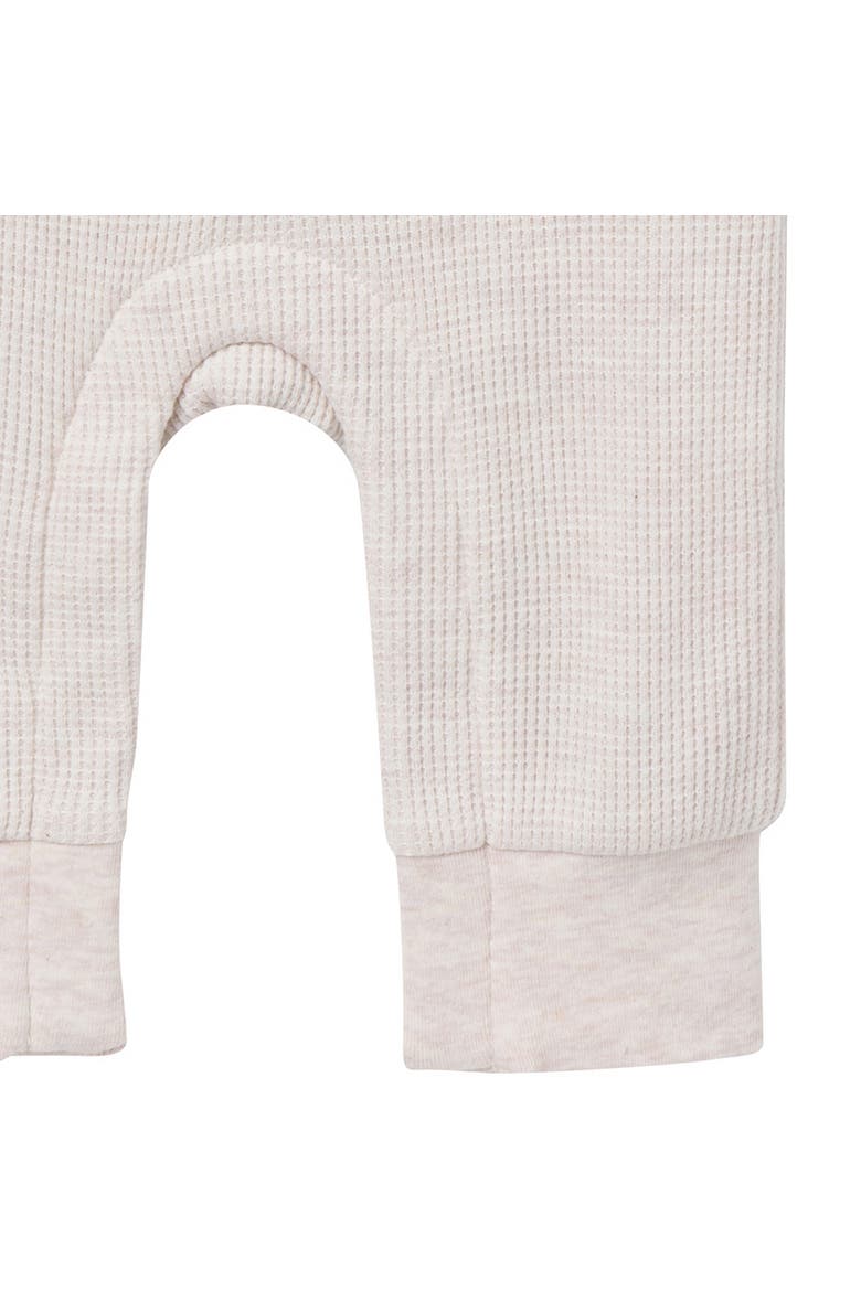 Waffle Knit Romper with Kangaroo Pocket, Alternate, color, Oatmeal