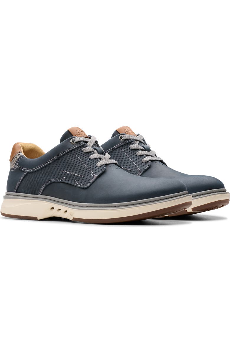 Clarks<sup>®</sup> Un Briley Pace Plain Toe Derby, Alternate, color, Navy Leather