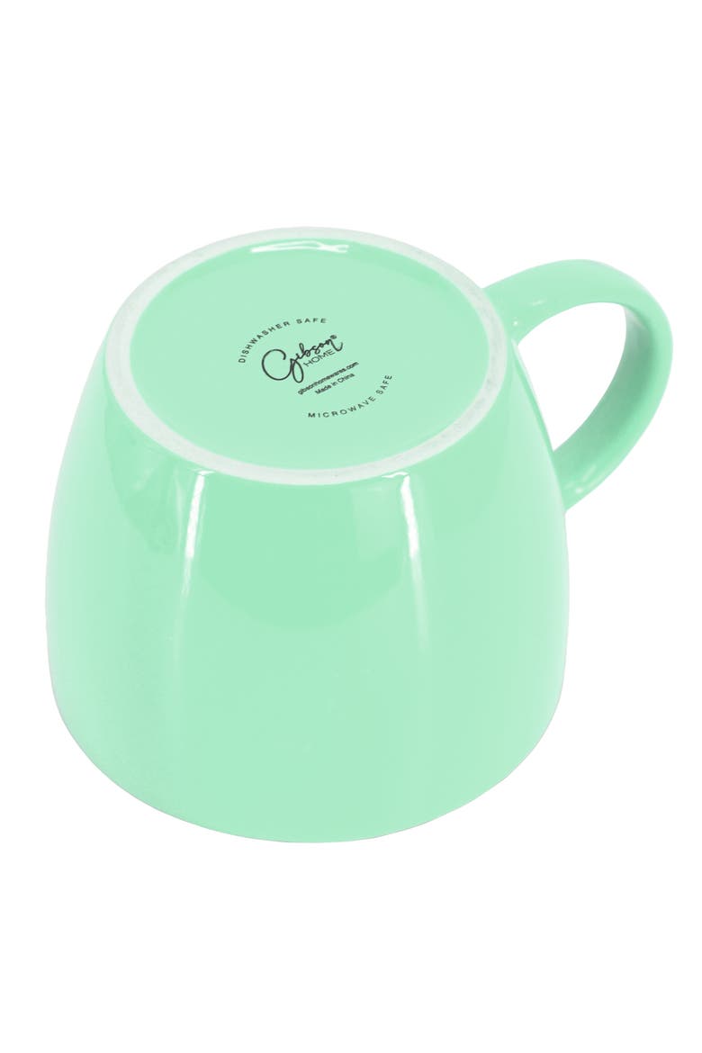 On The Go 4 Piece 25 Ounce Stoneware Soup Cup Set with Lid, Alternate, color, Green