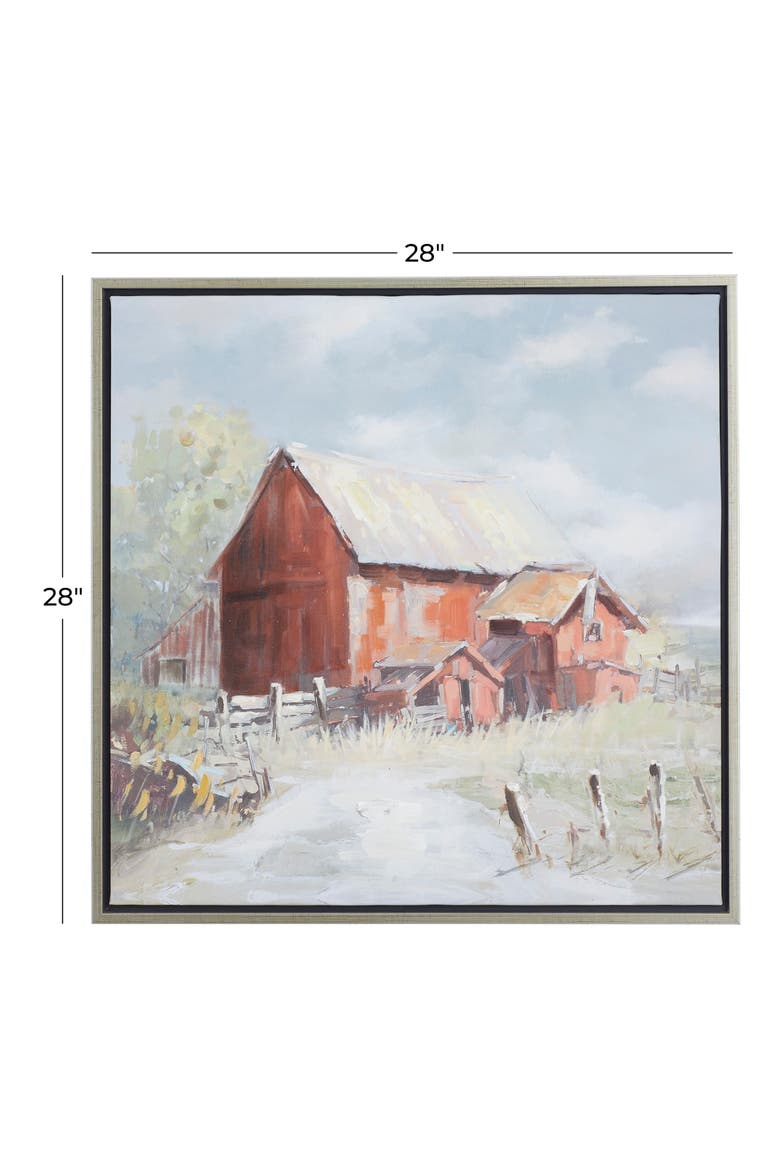 Farmhouse Canvas Framed Wall Art, Alternate, color, BLUE