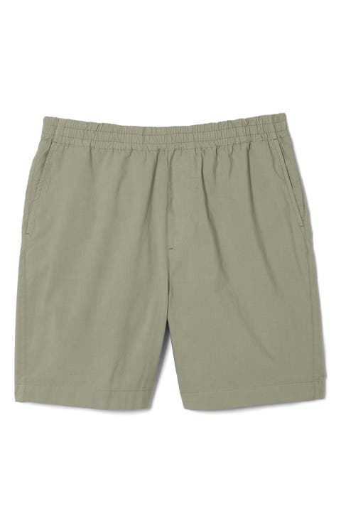 Relaxed Twill Drawstring Shorts