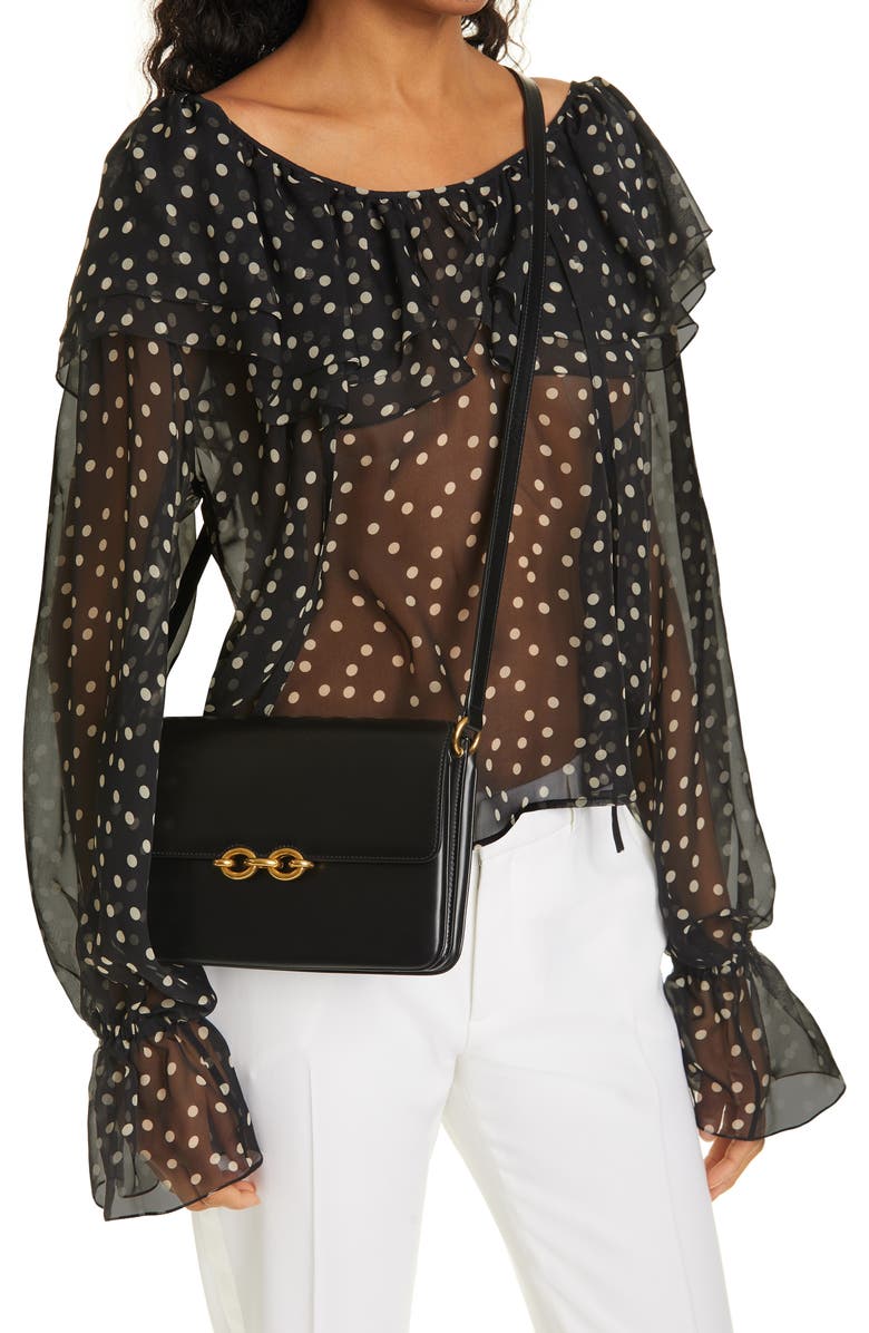 Saint Laurent Maillon Leather Shoulder Bag, Alternate, color,