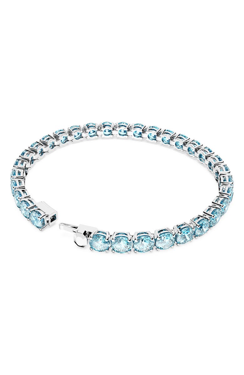 Swarovski Matrix Tennis Bracelet, Alternate, color, Blue
