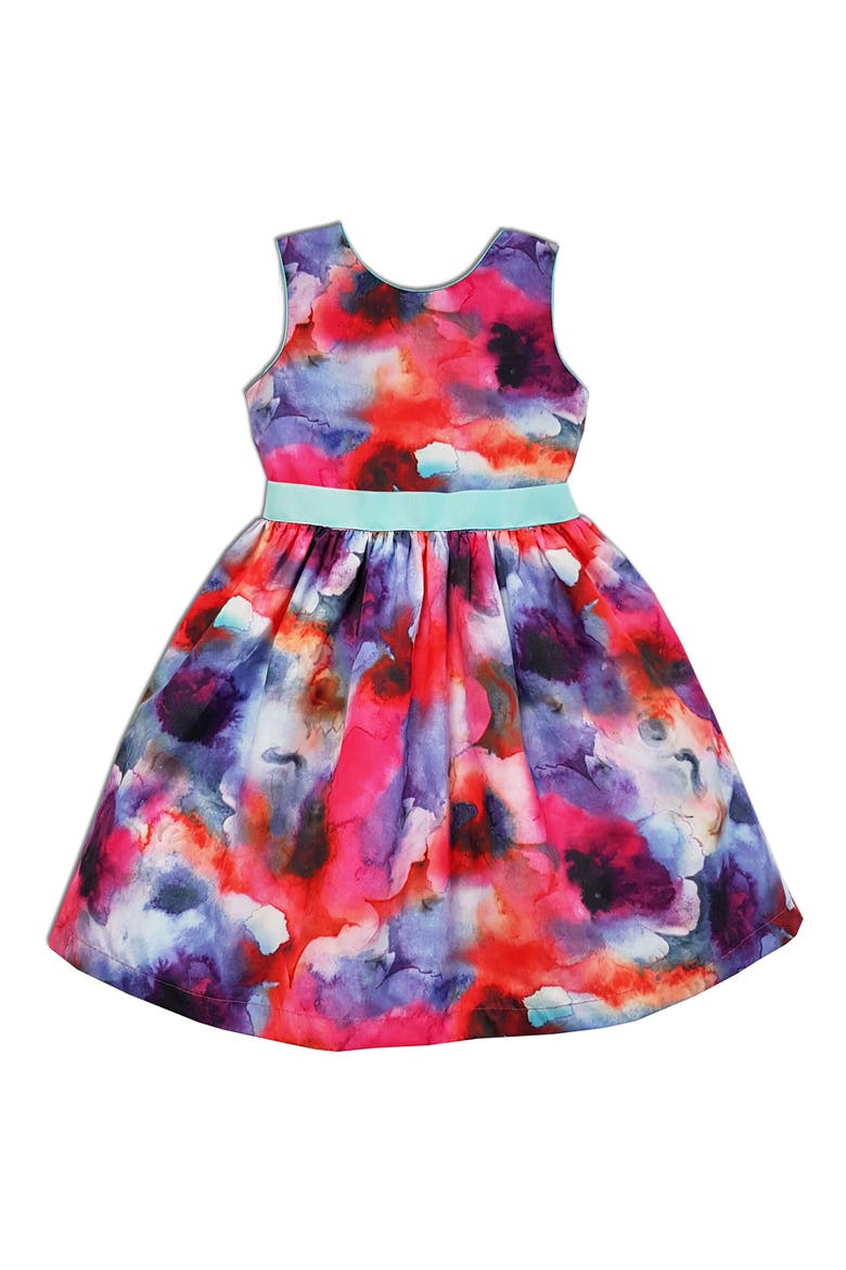 Kids' Colorful Sleeveless Dress, Main, color, PINK MULTI