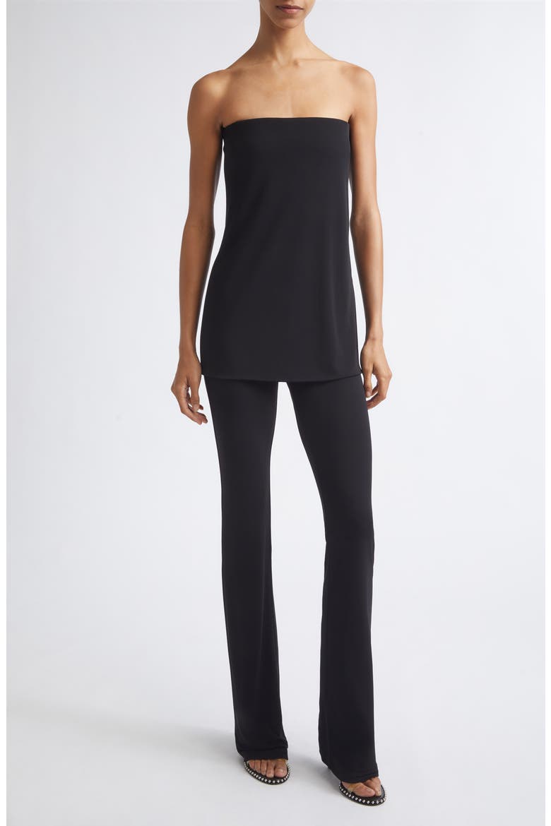 Strapless Corset Jumpsuit, Main, color, BLACK