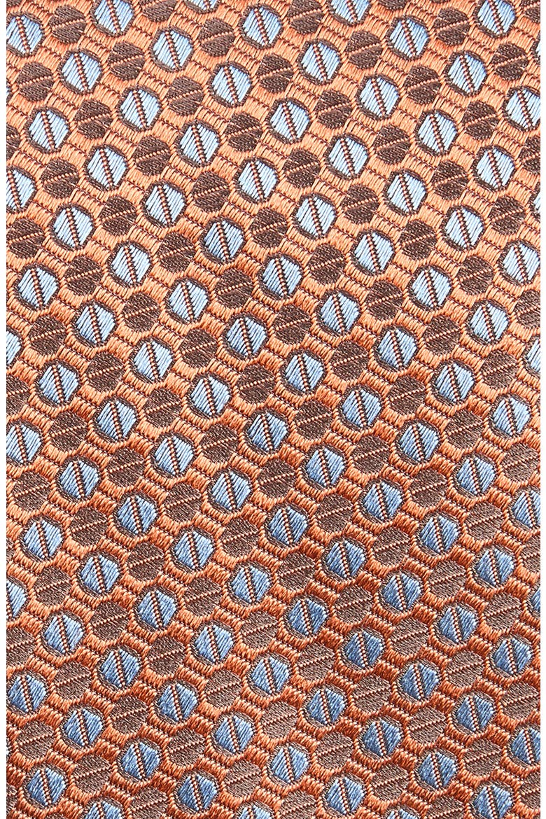 Neat Silk Tie, Alternate, color, ORANGE