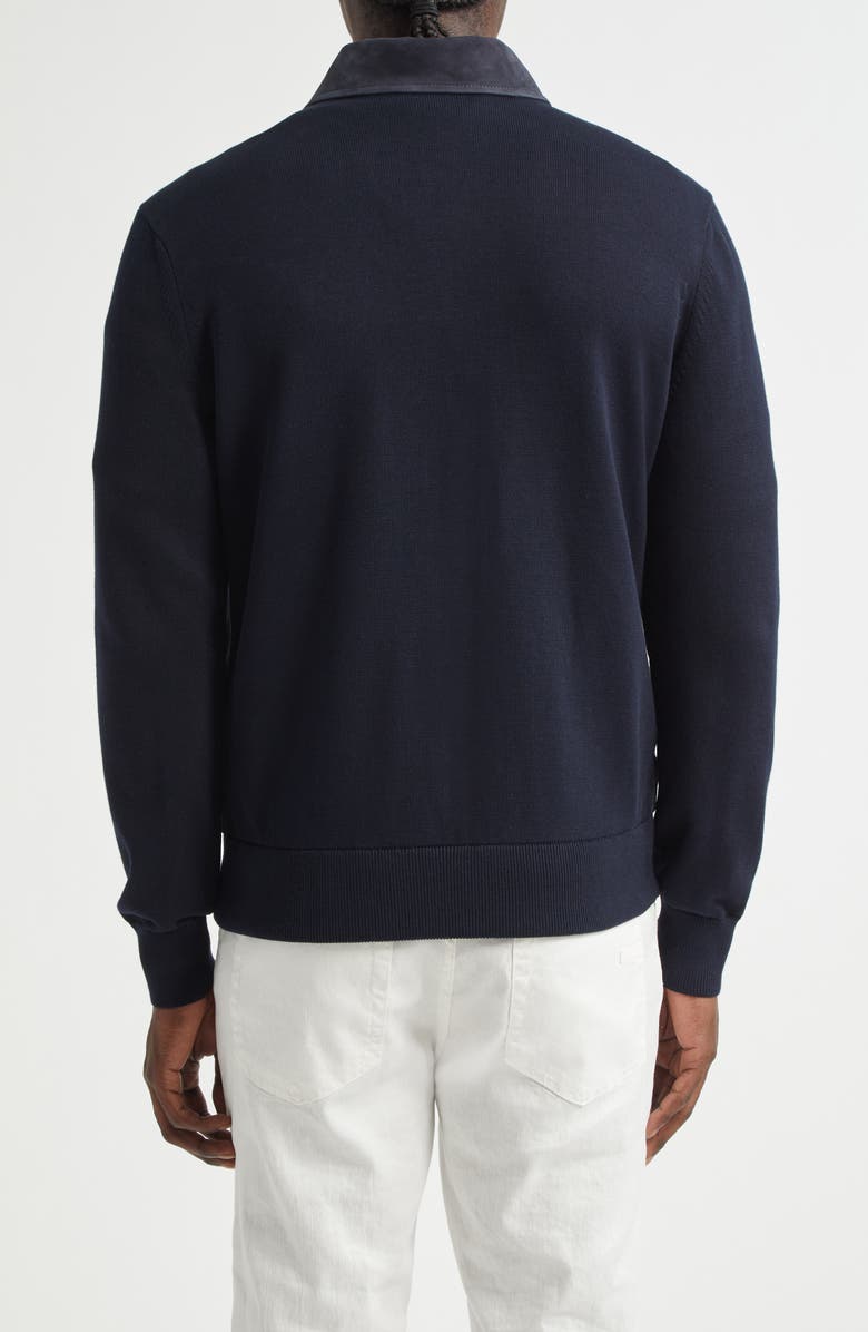 Herno Suede & Knit Bomber Jacket, Alternate, color,