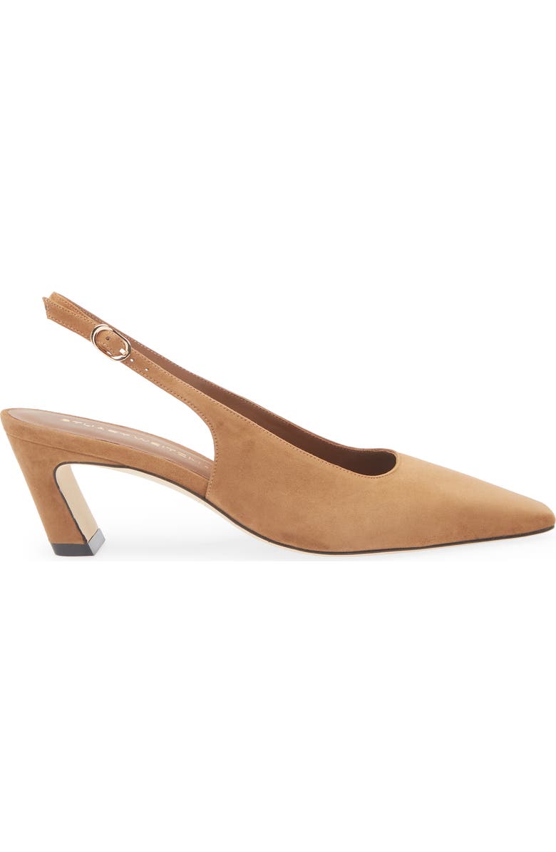 Stuart Weitzman Stassi Slingback 50 Pump, Alternate, color, Toasted Almond